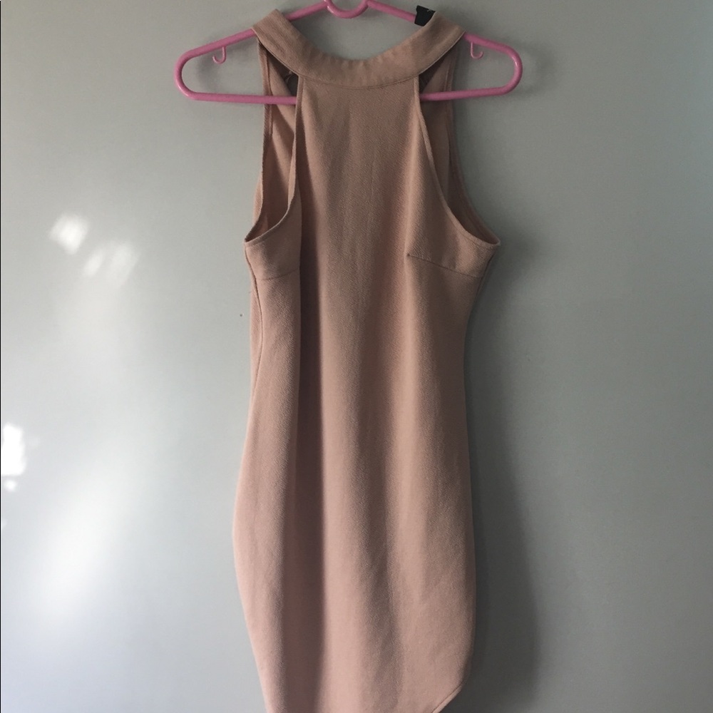 Armani exchange pink slit dress